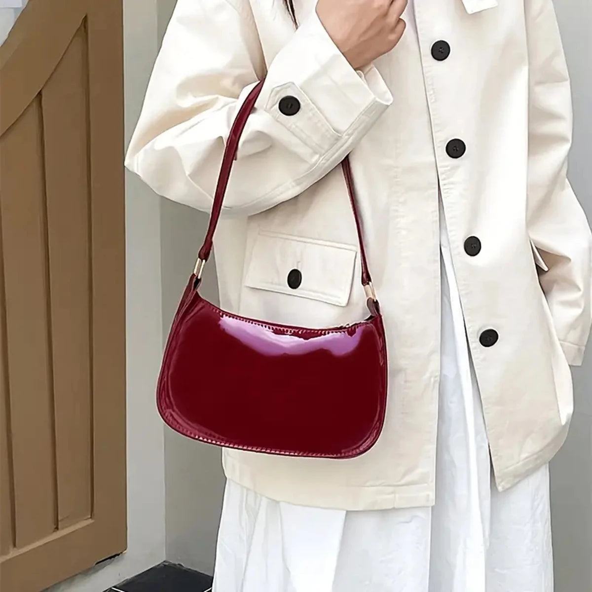 Red high-end bag for women,