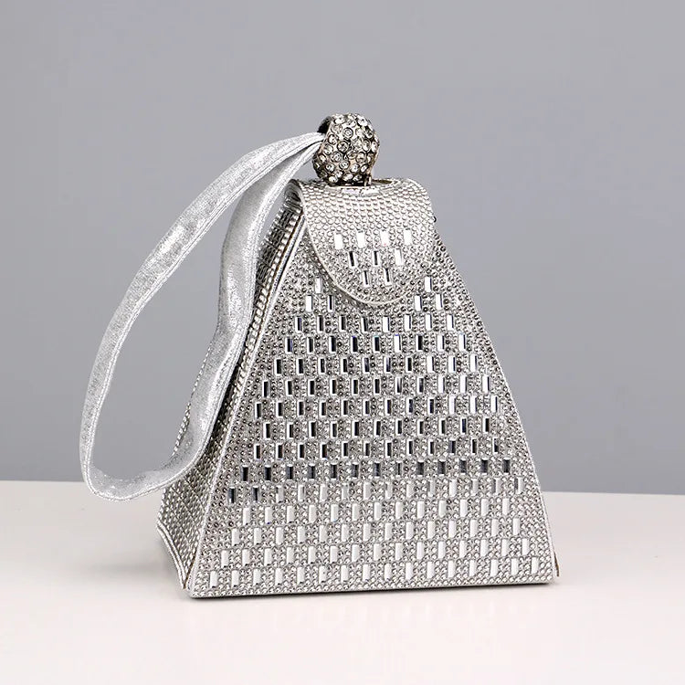 Shiny Crystal Clutch purse rhinestone Handmade handbags luxury Bag Purse