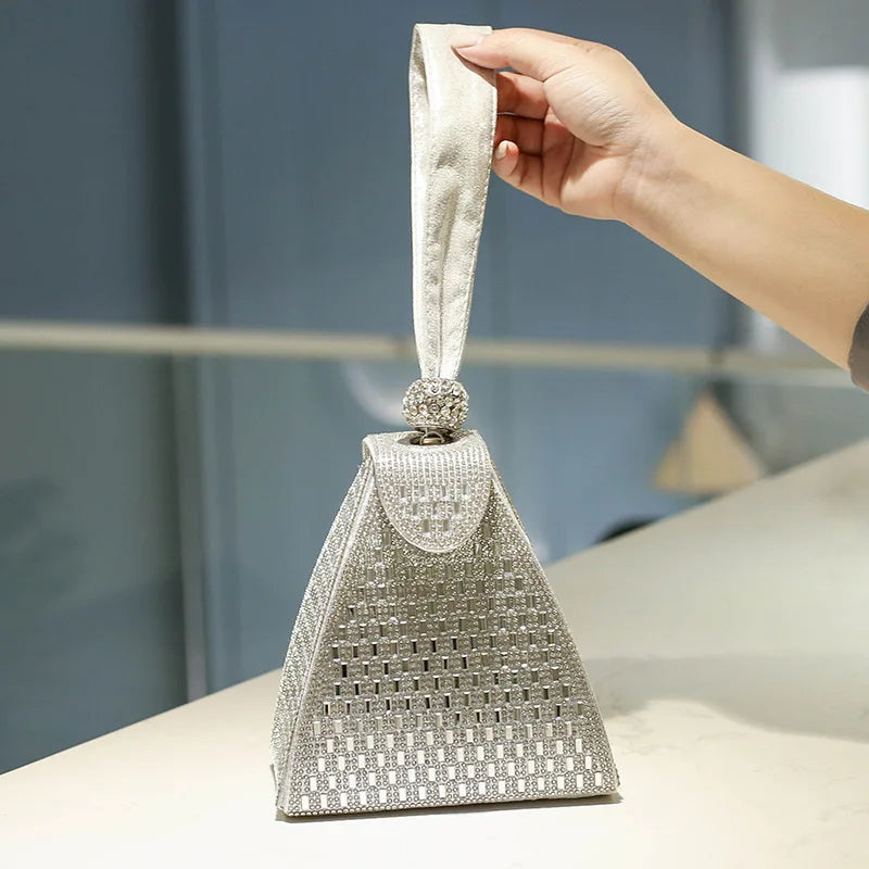 Shiny Crystal Clutch purse rhinestone Handmade handbags luxury Bag Purse