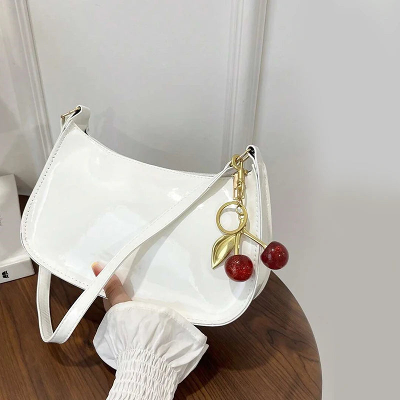 Retro Solid Color PU Ladies Hand Bags