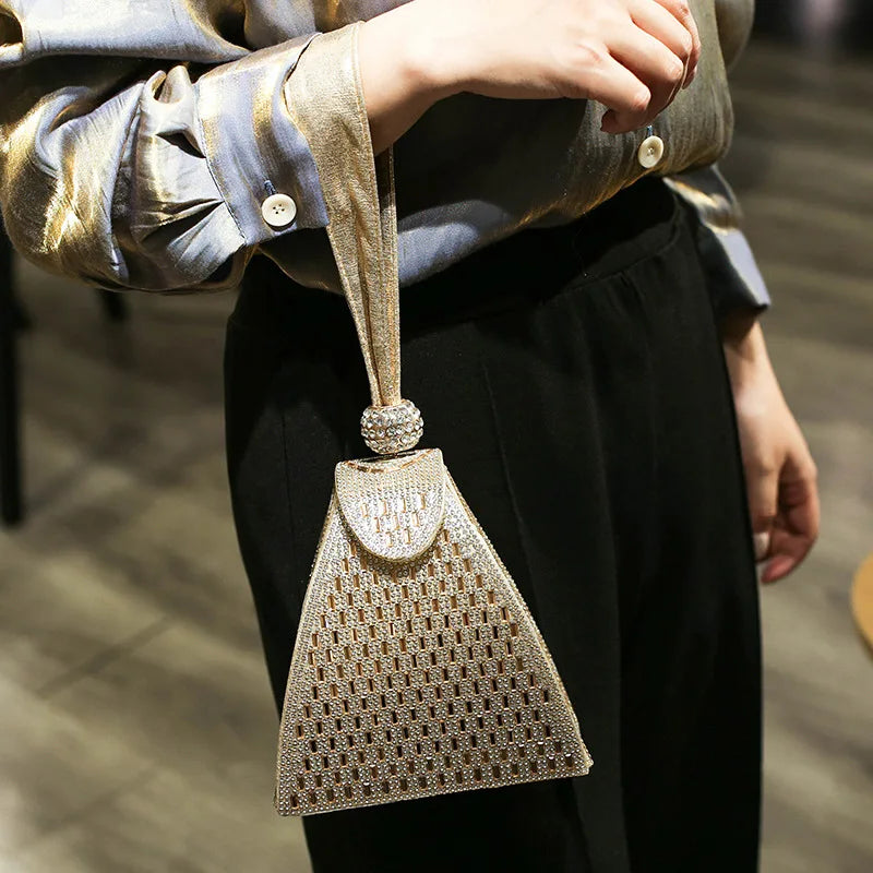 Shiny Crystal Clutch purse rhinestone Handmade handbags luxury Bag Purse