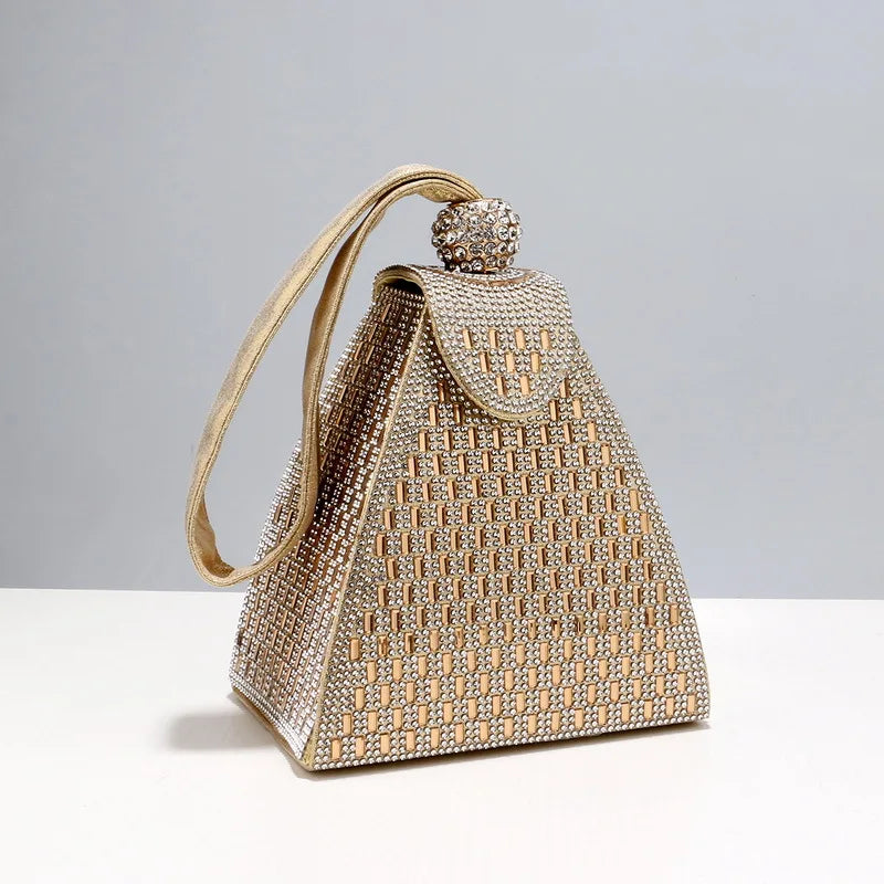 Shiny Crystal Clutch purse rhinestone Handmade handbags luxury Bag Purse